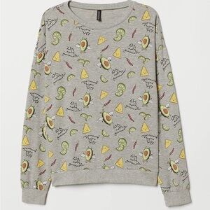 H&M Divided “Holy Moly Guacamole” Gray Sweatshirt